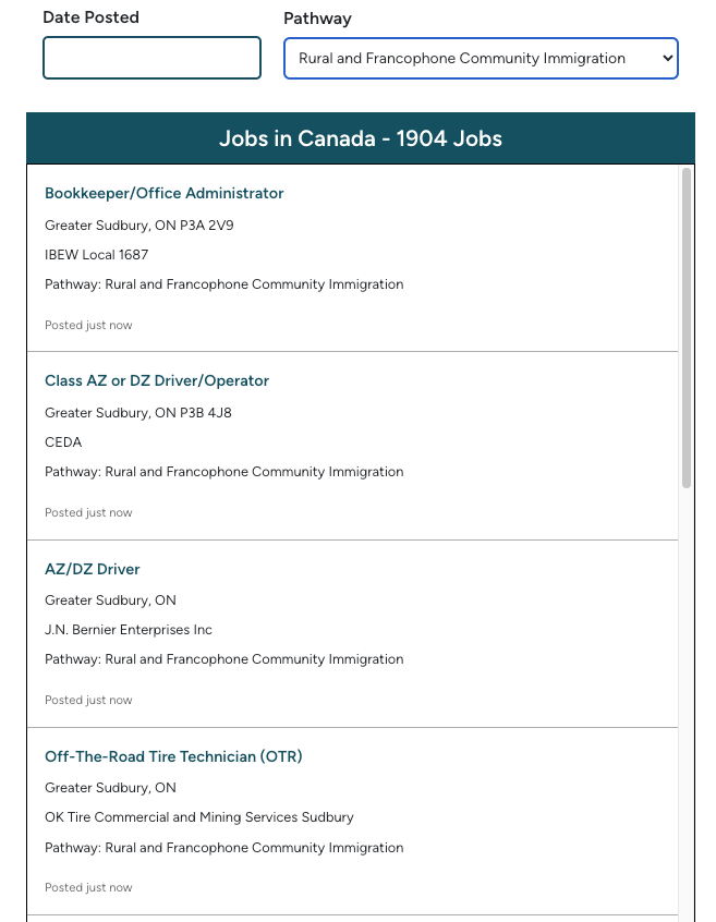 Rural & Francophone pilot will most likely open in June